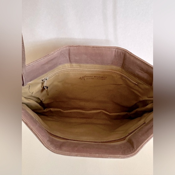 Morris Moskowitz Brown Woven Leather Bag - Picture 2 of 5